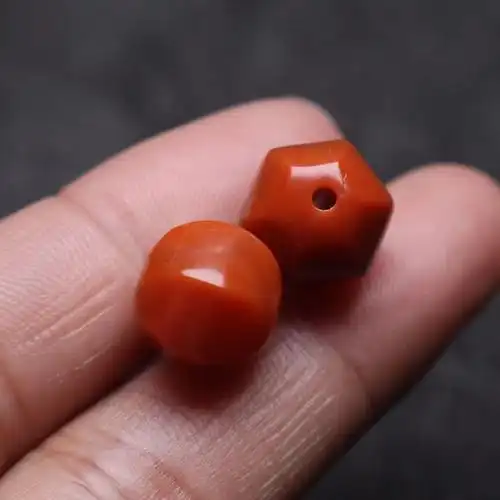 天然南红玛瑙六棱顶腰珠隔珠金刚星月菩提佛珠其他diy饰品配件