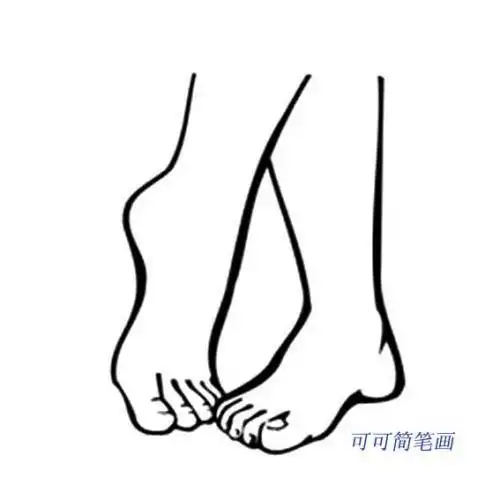 9只脚的简笔画小脚丫简笔画 脚丫简笔画素描简笔画头像简笔画 手绘