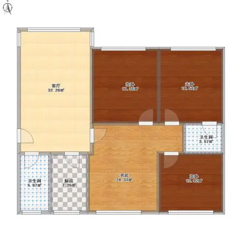 新世纪花园户型图4室 户型图