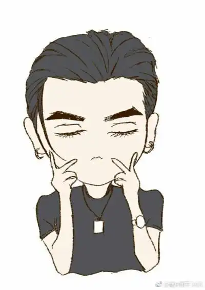 吴亦凡 kris 明星壁纸 男神帅哥 手绘漫画 素描卡通 人物头像 插画