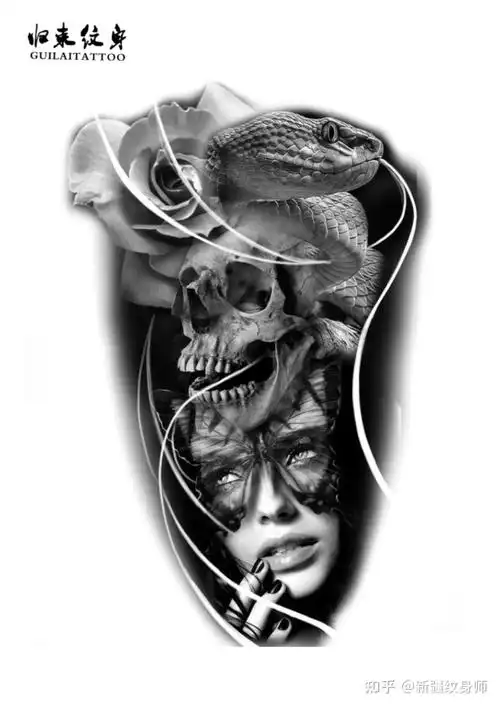 写实纹身手稿 - 知乎