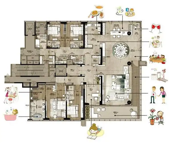 九款建筑面积400平米以上的大平层,领略成功人士的居家生活!