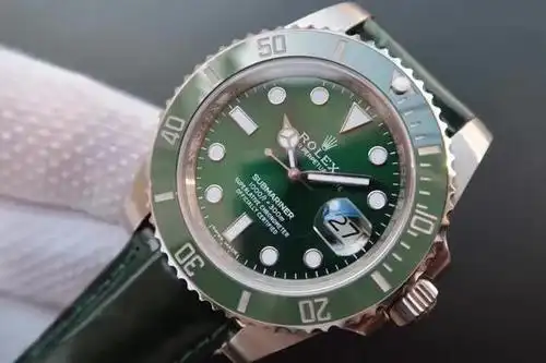 n劳力士sub潜航者系列116610lv翠绿版绿水鬼绿鬼翠绿版v7顶级鳄鱼皮款