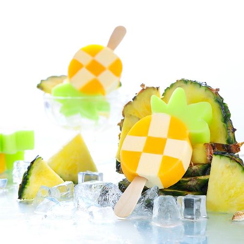 伊利冰工厂冰淇淋雪糕炫菠萝雪泥冰棍雪糕冰糕冰激凌75g*8支_欢乐易购
