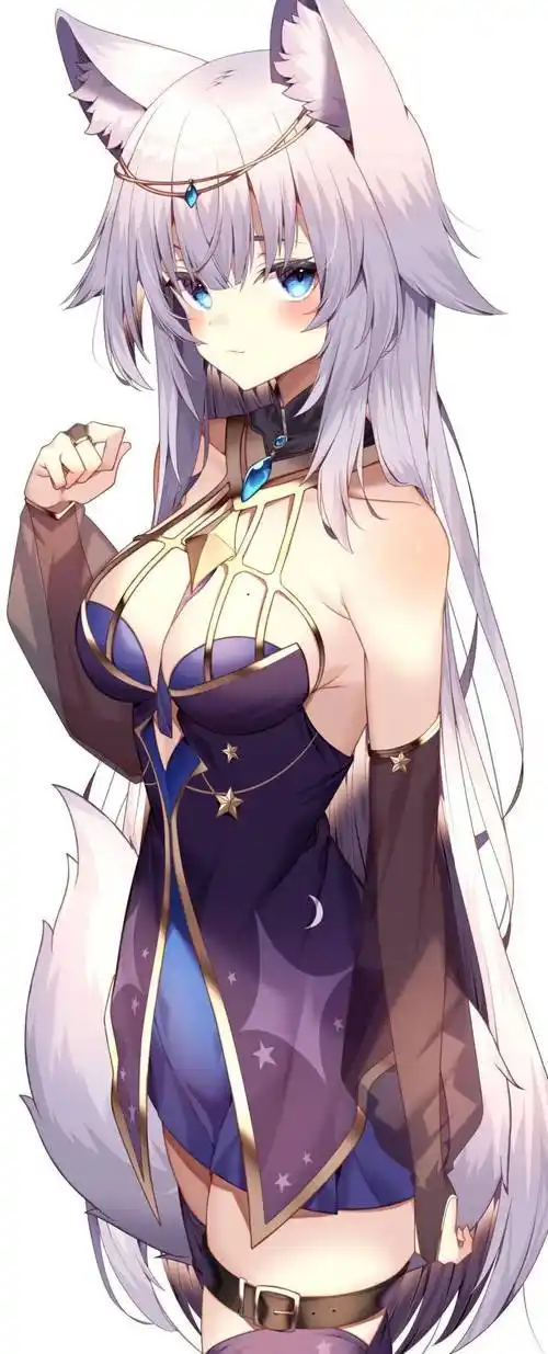 美图蓝发爱心眼萝莉