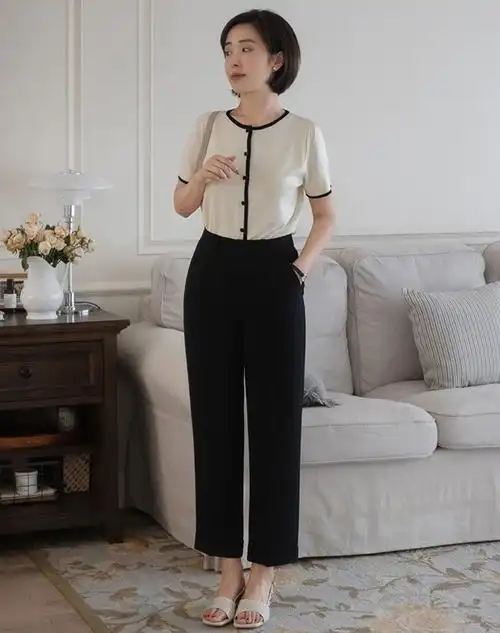 彻底被"短发穿搭"折服,原来头发短一点,穿衣打扮会这么好看