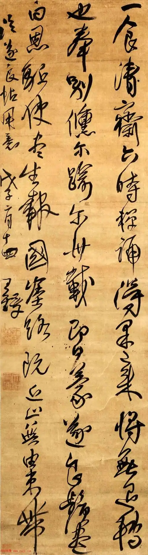 王铎行草书法立轴《节临褚遂良家侄帖》 - 元艺考