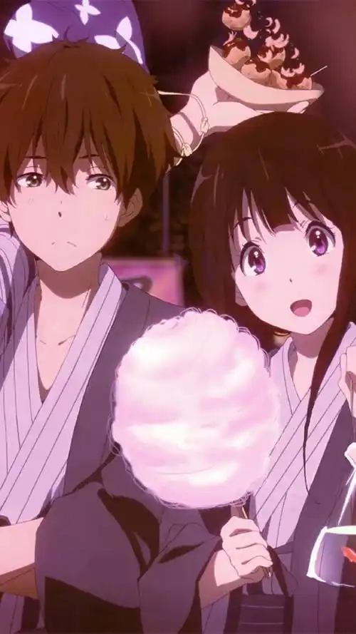 情侣,冰?,折木奉太郎,千反田爱,情侣,手机壁纸冰?情侣锁屏