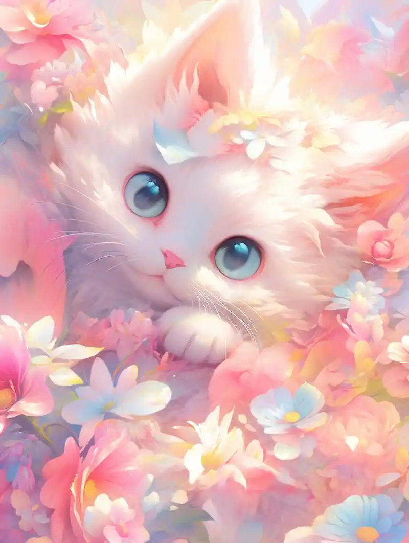 梦幻的小猫咪,好可爱