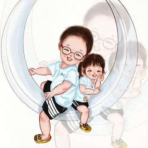 好开心的两兄妹