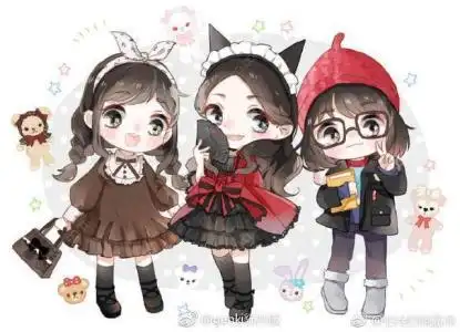 tfboys动漫简笔画女装