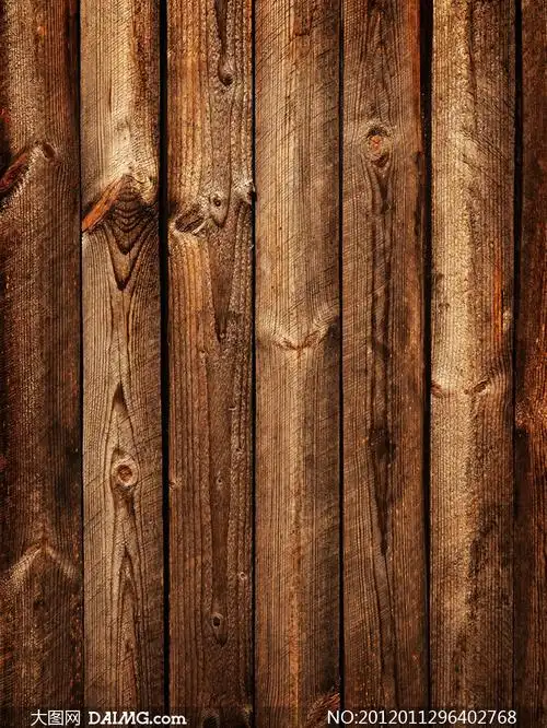 横向排列整齐的木板条高清摄影图片