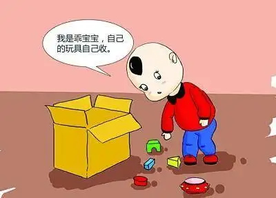 幼儿园小朋友整理玩具简笔画