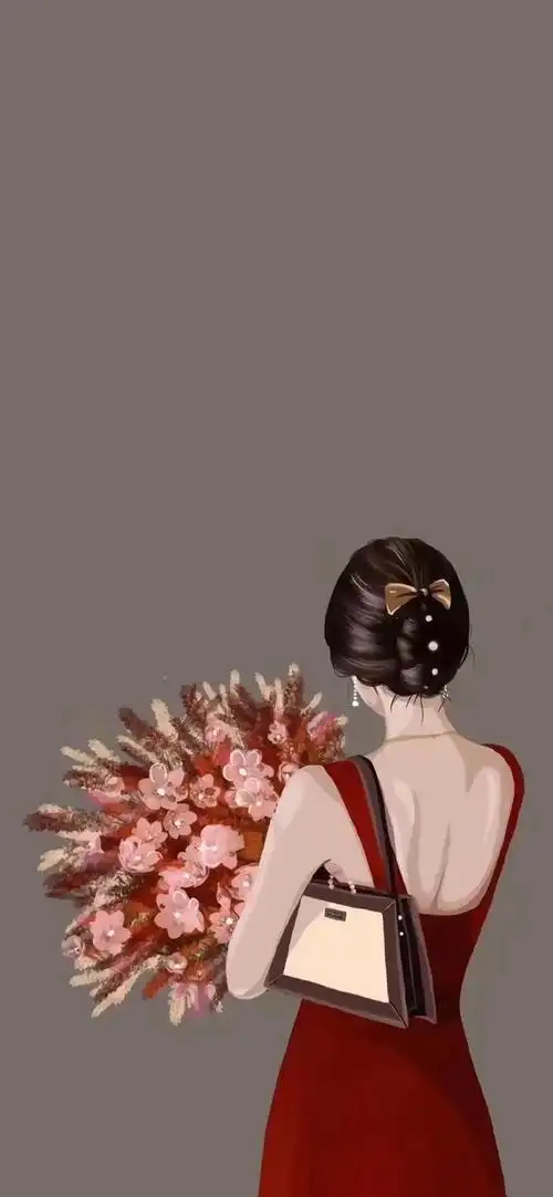 手机壁纸|高清女神背影壁纸,美丽而神秘