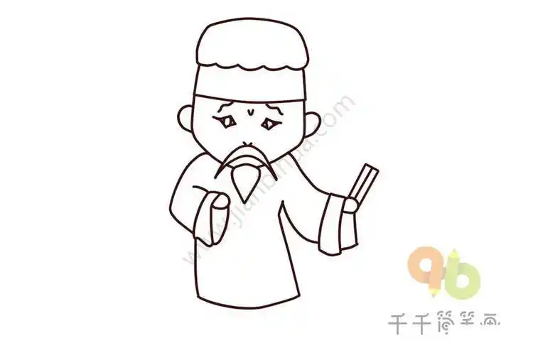 京剧人物蒋干简笔画