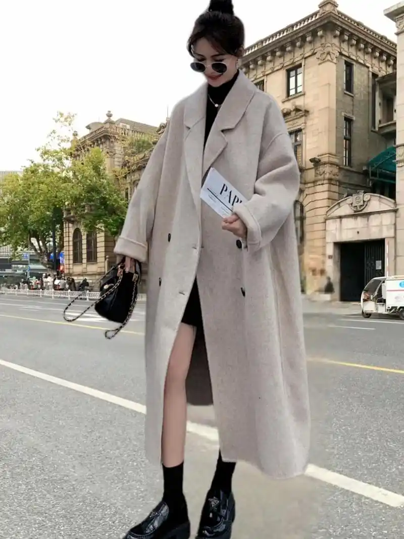 双面羊毛呢子大衣