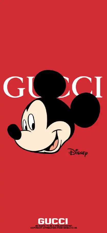 gucci米奇手机壁纸图片高清 2020gucci米奇壁纸竖屏无水印