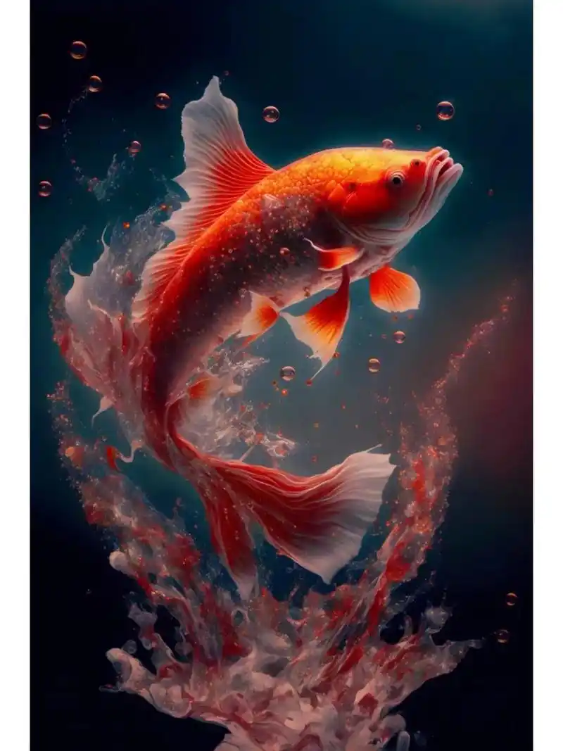 好运锦鲤,如鱼得水.