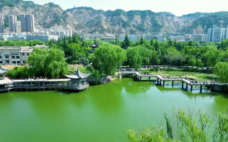 兰州小西湖公园航拍