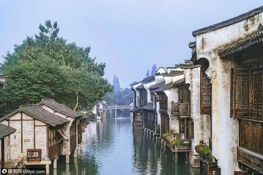 清晨的江南水乡--乌镇!意境惬意