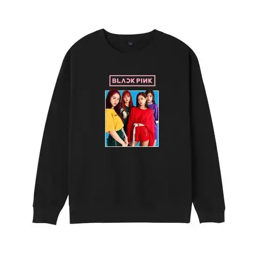 韩国女团blackpink打歌歌迷应援衣服印花春秋圆领卫衣