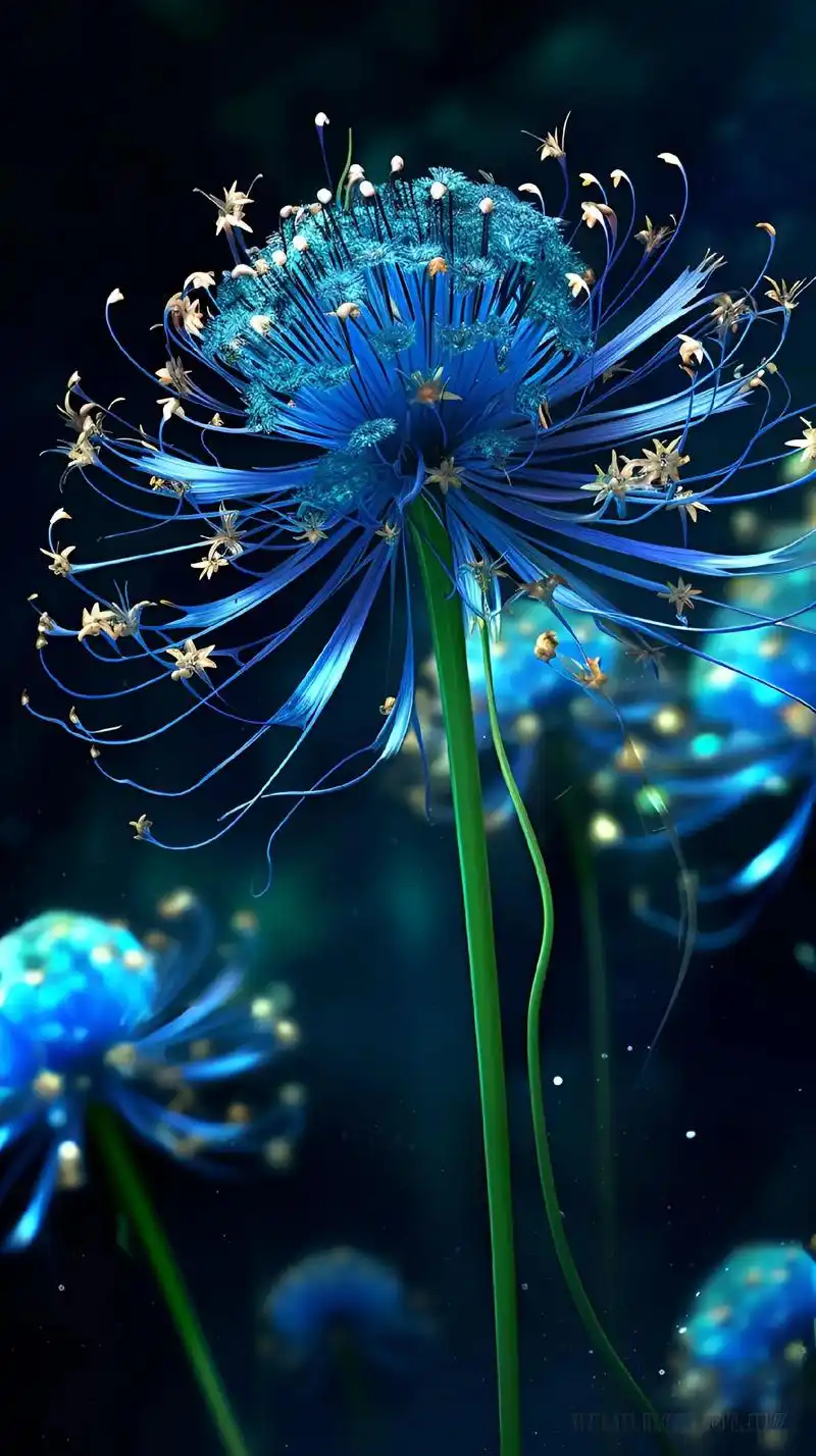 蓝色彼岸花.彼岸花,学名曼珠沙华.通常生长在草原或山坡的草丛 - 抖音