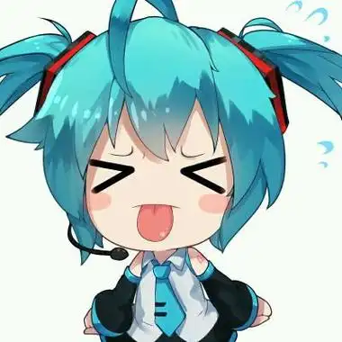 沐湷搬运二次元初音未来miku可爱头像吐舌头双马尾q版v家pid