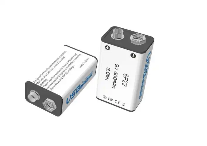 u901 9v方形可充电电池 type-c & micro usb充电一拖二充电锂电池