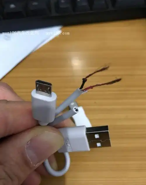 其实里面数据线都没有,就只有正负两极,红黑两色,红色正极,黑色的人是