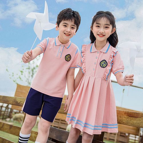 定制校服套装小学生演出服夏季儿童学院风班服幼儿园园服夏装新款