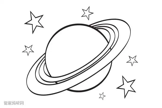 宇宙星球简笔画图片
