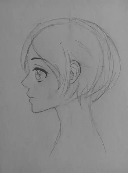 怎么画动漫女生侧面?