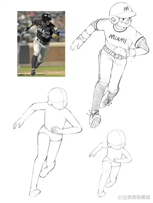 人物动态速写运动姿势5个合集