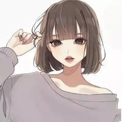 女生动漫头像 短发女孩_侵权_来自_图文