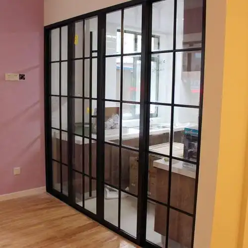 泰荣窄边框玻璃移门 平开门  钛镁 合金门  阳台门   浴室门厂家