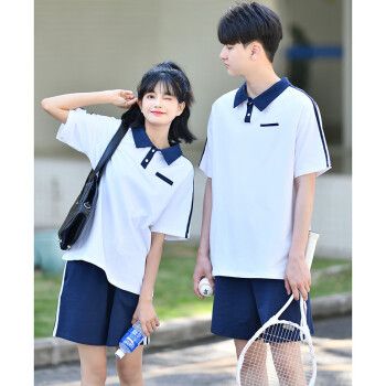 校服套装夏季运动服中学生毕业班服学院风高中生夏季初中生短袖裤男女