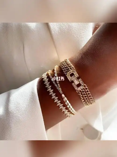 古巴链满钻手链