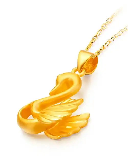 周大福chow tai fook珠宝专场优雅天鹅吊坠