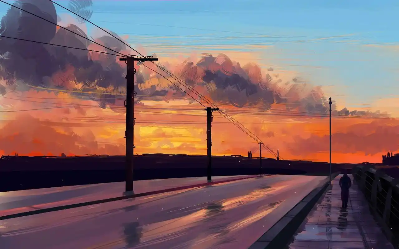 第28期落日晚霞4k超高清电脑平板壁纸#4k超清 #电脑壁纸 - 抖音