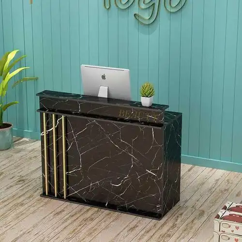 收银简约现代吧台美发服装美甲理发前台店铺收银台