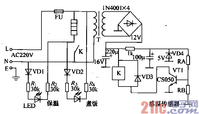 电脑电饭锅电路