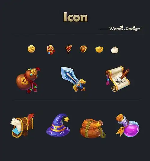 漂亮游戏ui图标设计