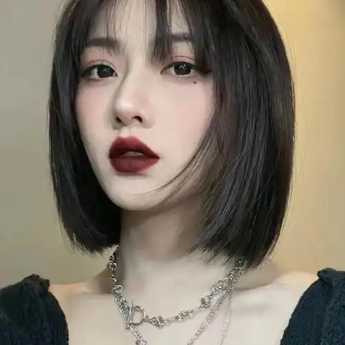 假发女短直发自然2022新款时尚仿真全头套蓬松减龄圆脸短发全头套