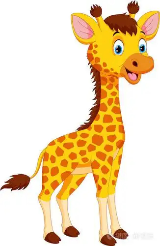 可爱的长颈鹿卡通