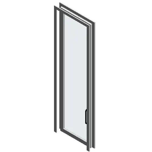 平开门铝合金单扇玻璃门