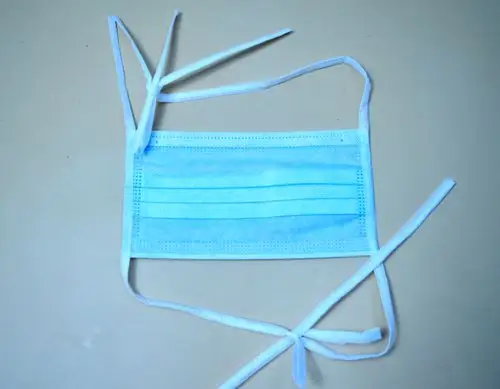 一次用性绑带口罩优质系带式口罩透气加厚头戴式绑头无纺布口罩 天