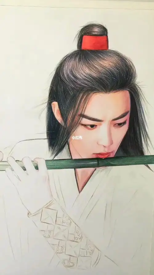 彩铅画肖战全过程喜欢的可以定制画