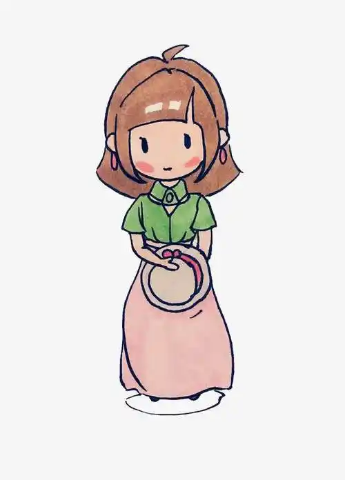 小女孩简笔画 小女孩简笔画可爱