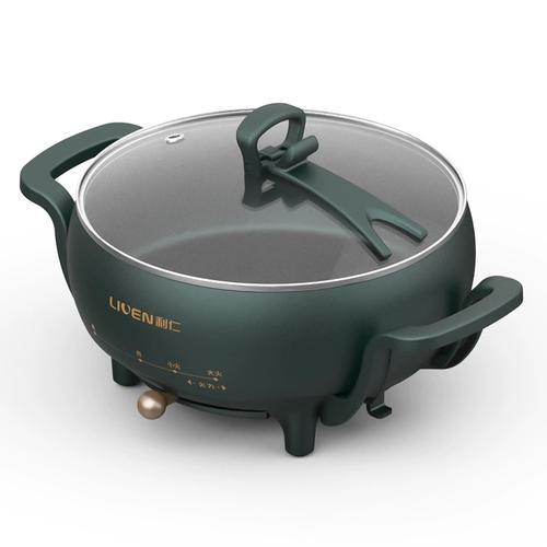 利仁电火锅家用小型电煮锅多功能电炒锅迷你宿舍学生不粘煮面锅