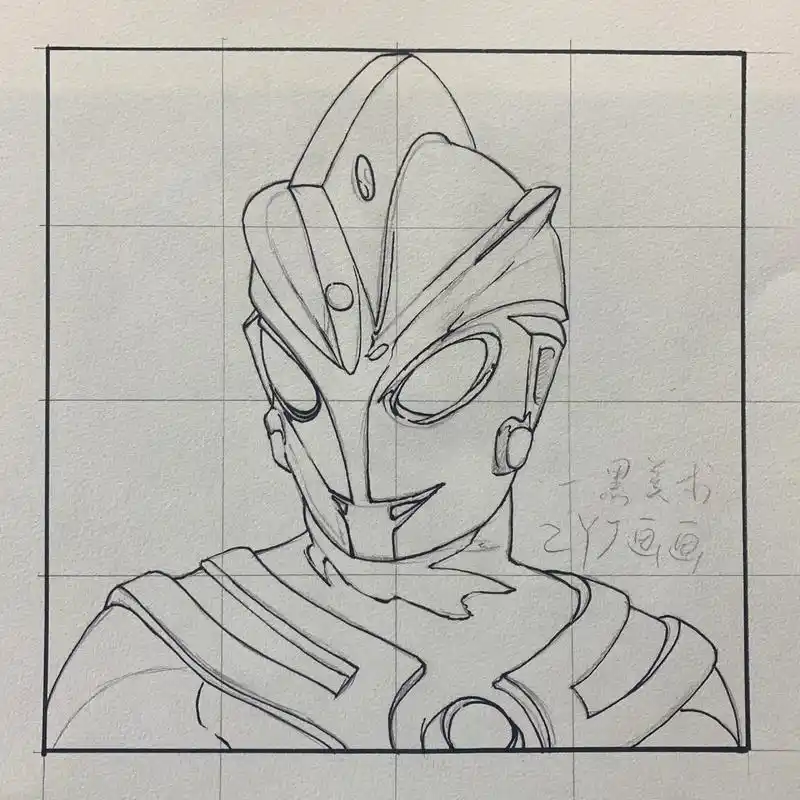【奥特曼系列】艾斯奥特曼头像手绘过程 难度:9999999999